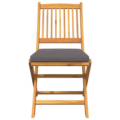 Sedia pieghevole con cuscino 2 pcs Grigio 49 x 57.5 x 92cm