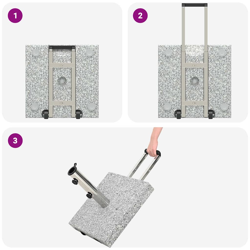 Base per ombrellone Grigio 41 x 41 x 37 cm Granito