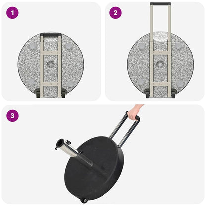 Base per ombrellone Nero 45 x 45 x 37.5 cm Granito