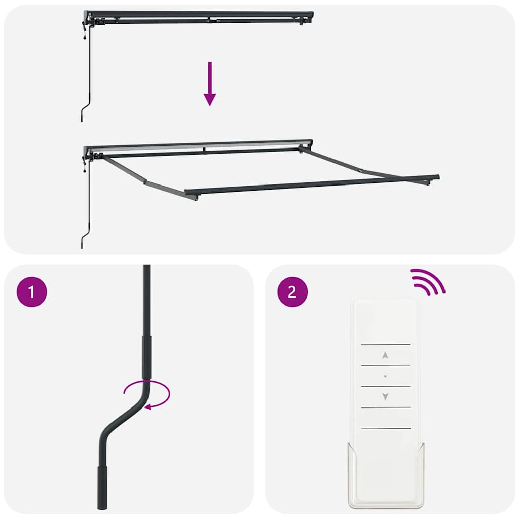 Struttura della tenda Antracite 3,5 x 2,5 m