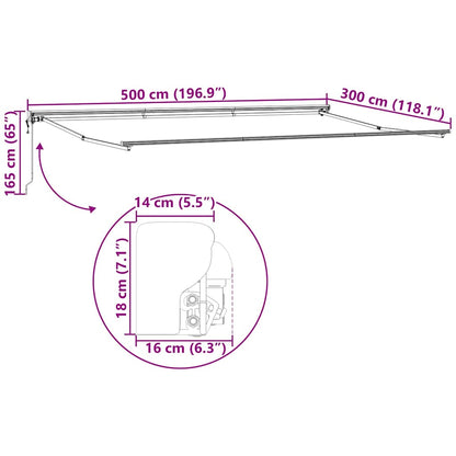 Struttura della tenda Antracite 5 x 3 m