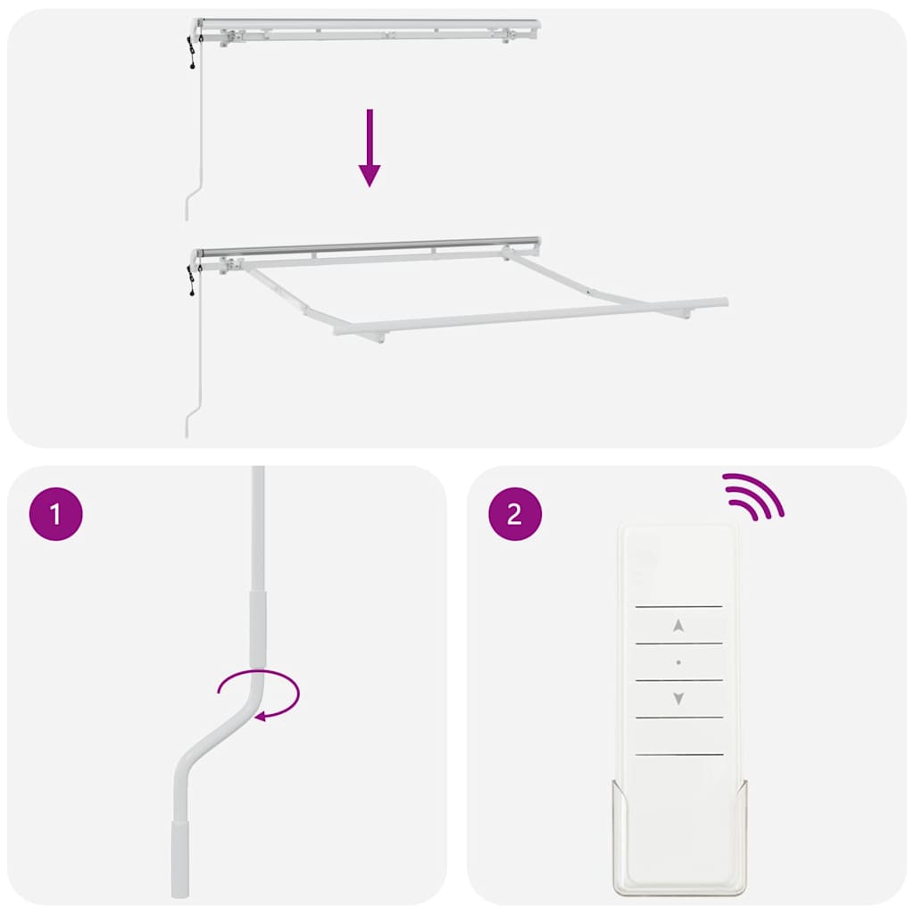 Struttura della tenda Bianco 2,5 x 2 m Metallo