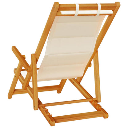 Sedia da spiaggia 2 pcs Marrone x Legno massello di acacia