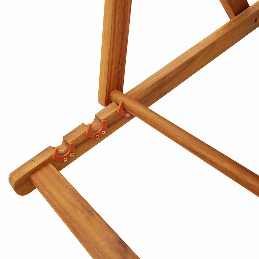 Sedia da spiaggia 2 pcs Marrone x Legno massello di acacia