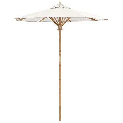 Ombrello da giardino Bianco Crema Ø 180 x 230 cm Bambù | homemem39