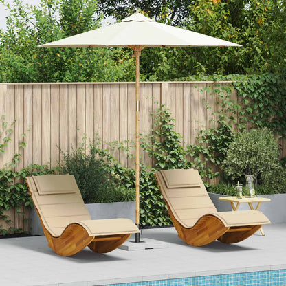 Ombrello da giardino Bianco Crema Ø 240 x 260 cm Bambù | homemem39