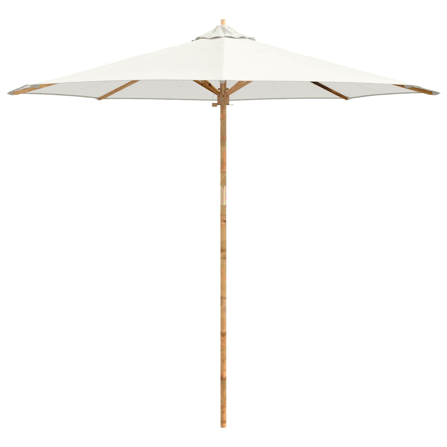 Ombrello da giardino Bianco Crema Ø 270 x 260 cm Bambù | homemem39