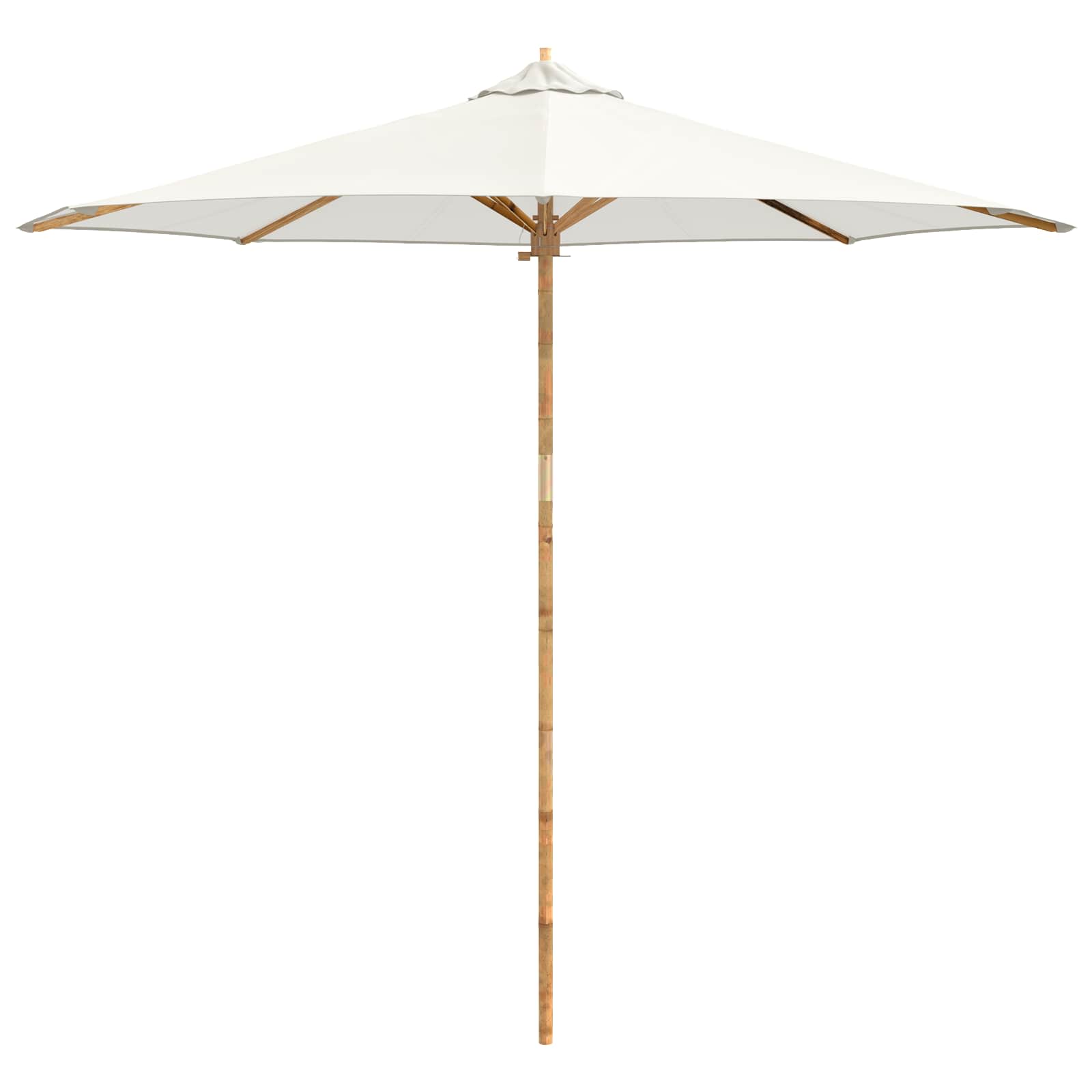 Ombrello da giardino Bianco Crema Ø 270 x 260 cm Bambù | homemem39