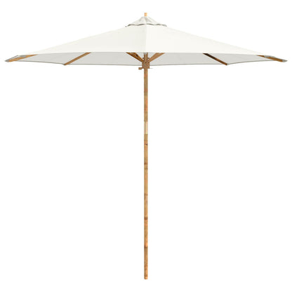 Ombrello da giardino Bianco Crema Ø 270 x 260 cm Bambù | homemem39