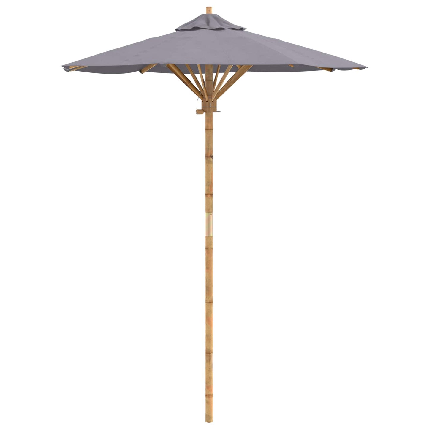 Ombrello da giardino Grigio scuro Ø 150 x 210 cm Bambù | homemem39