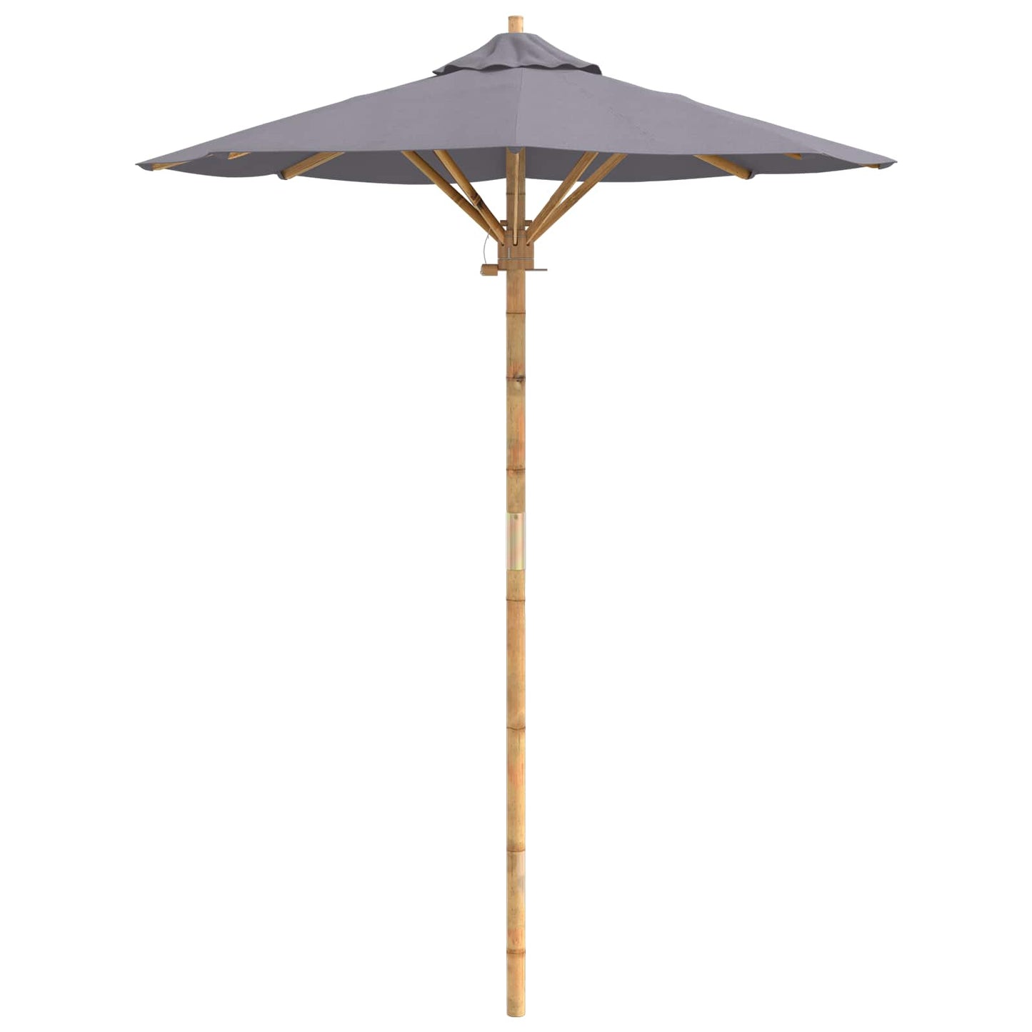 Ombrello da giardino Grigio scuro Ø 150 x 210 cm Bambù | homemem39