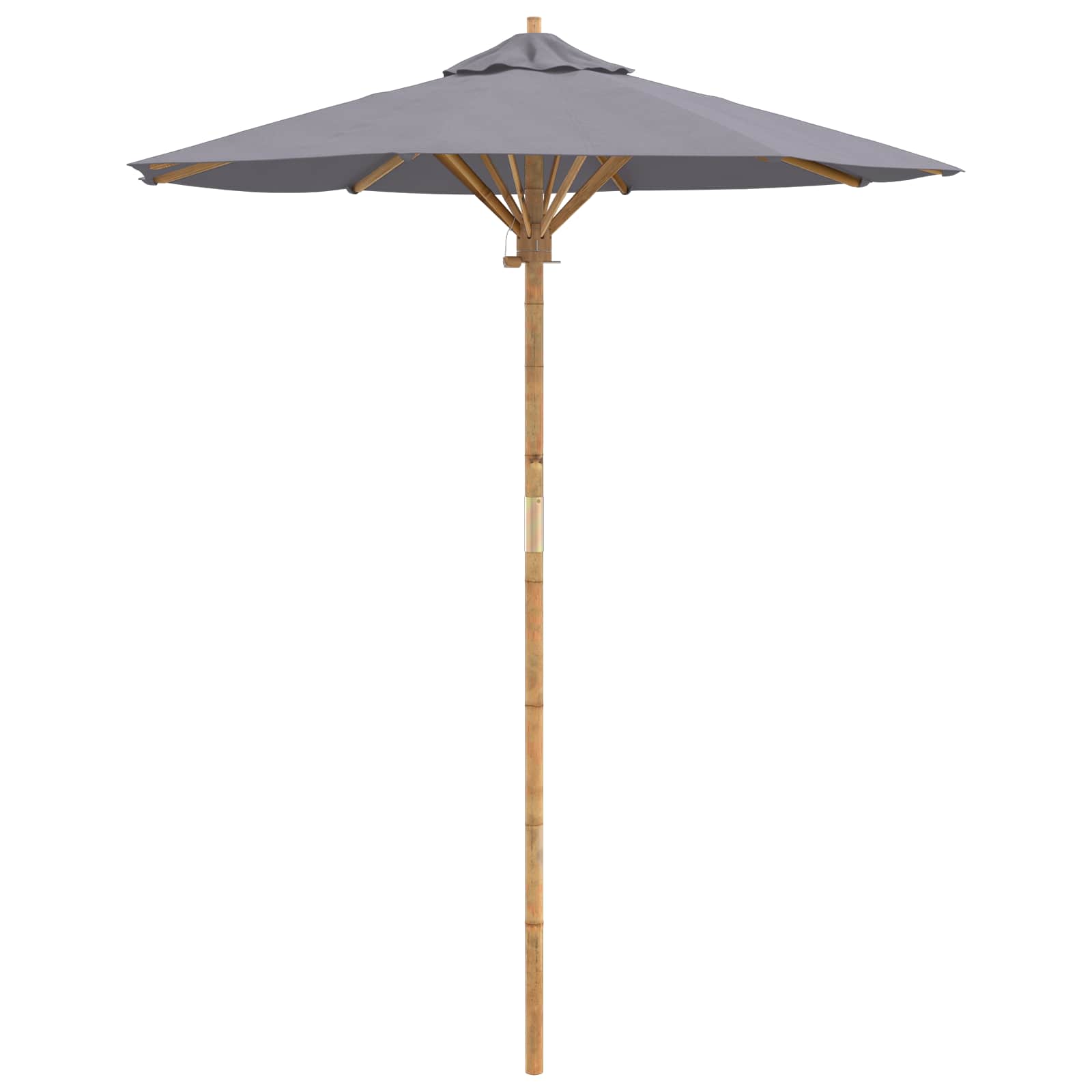 Ombrello da giardino Grigio scuro Ø 180 x 230 cm Bambù | homemem39
