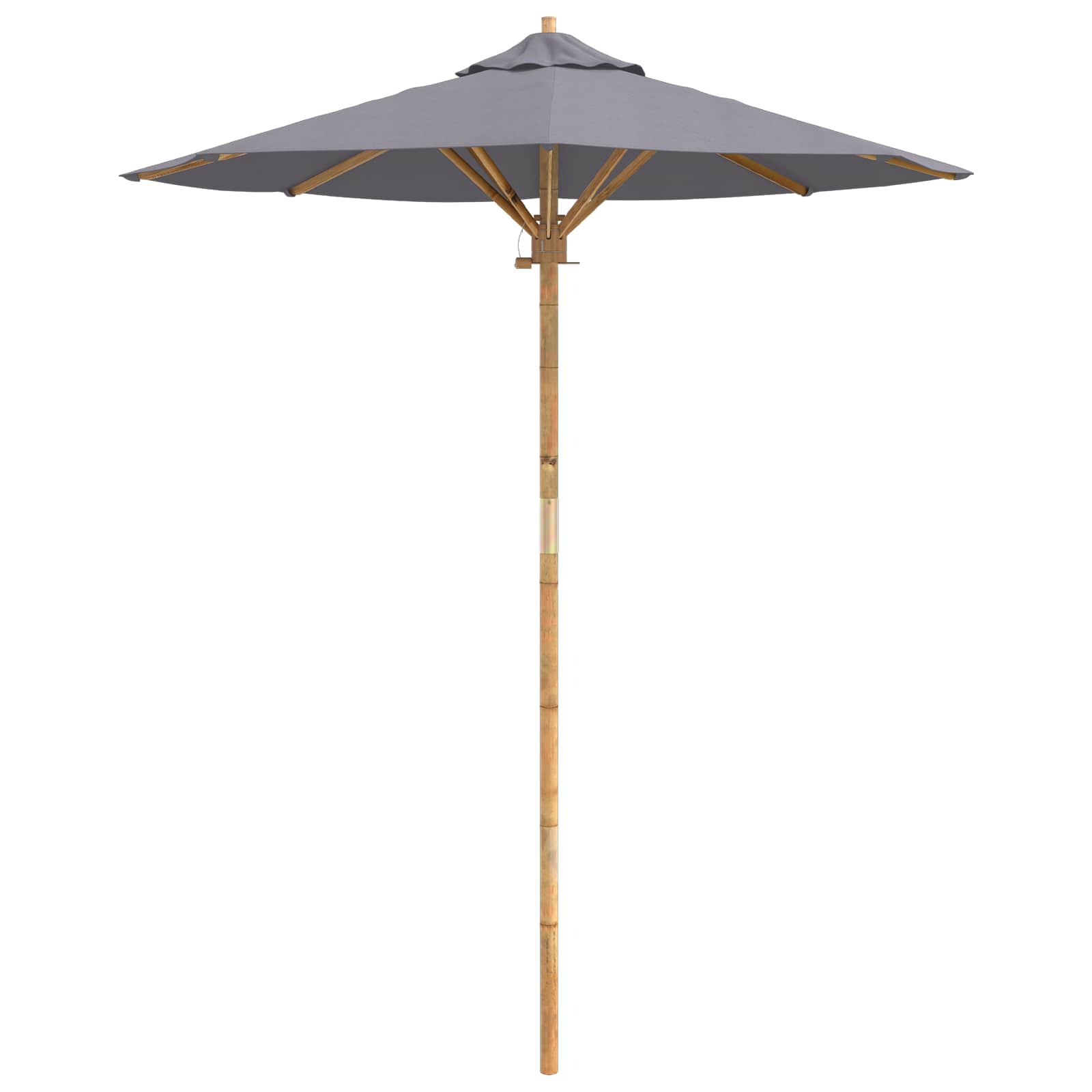 Ombrello da giardino Grigio scuro Ø 180 x 230 cm Bambù | homemem39