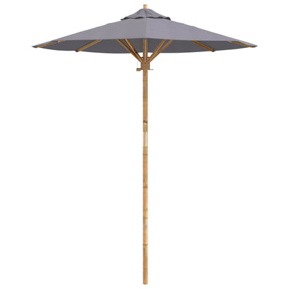 Ombrello da giardino Grigio scuro Ø 180 x 230 cm Bambù | homemem39