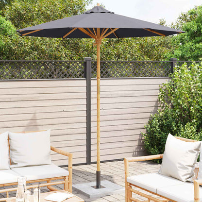 Ombrello da giardino Grigio scuro Ø 217 x 230 cm Bambù | homemem39