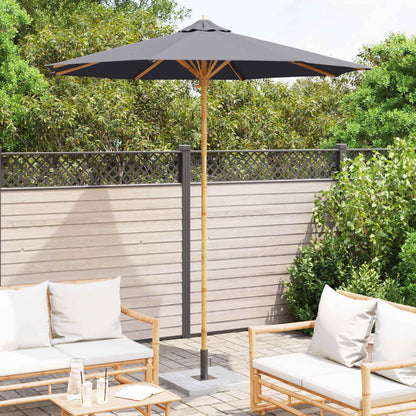 Ombrello da giardino Grigio scuro Ø 240 x 260 cm Bambù | homemem39