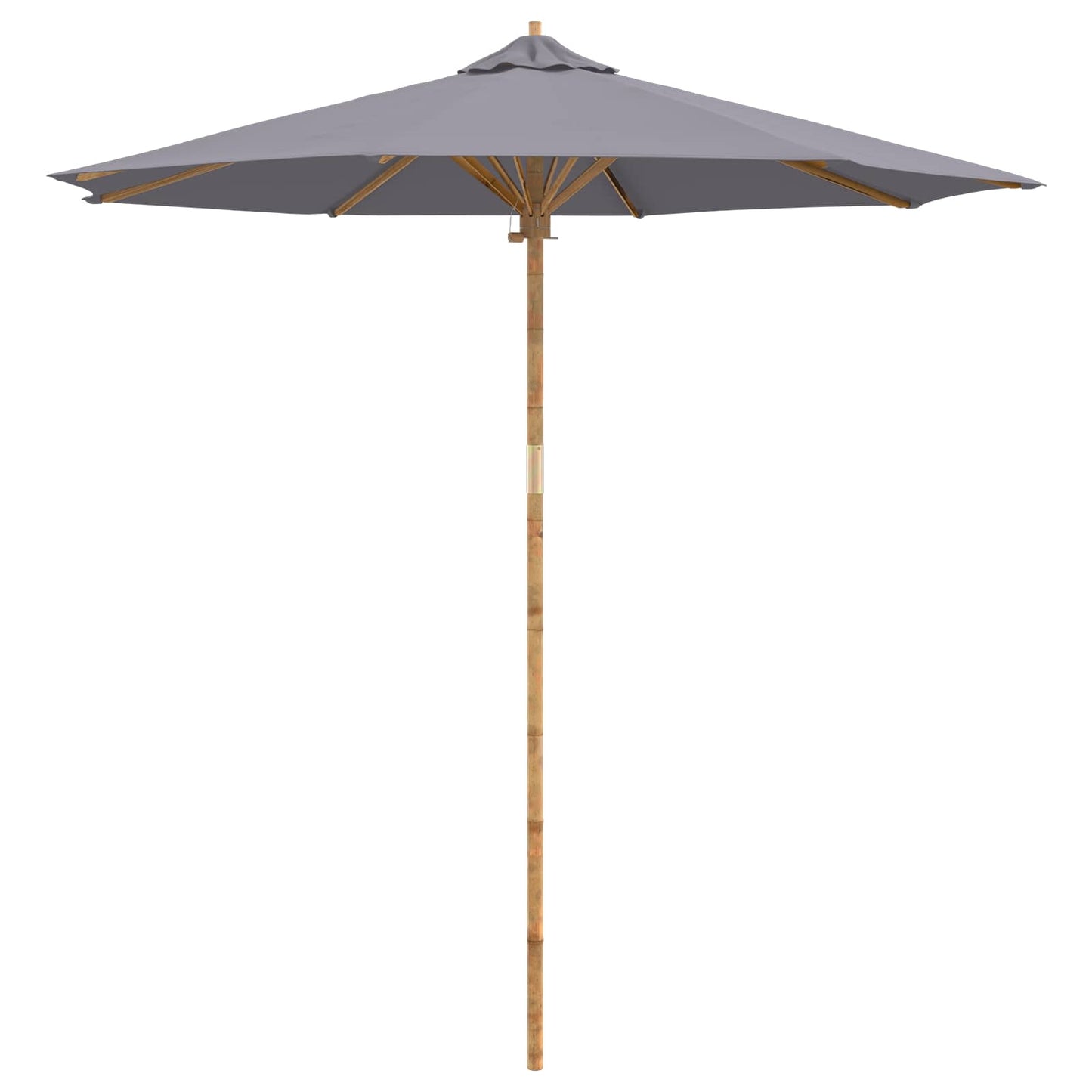 Ombrello da giardino Grigio scuro Ø 240 x 260 cm Bambù | homemem39