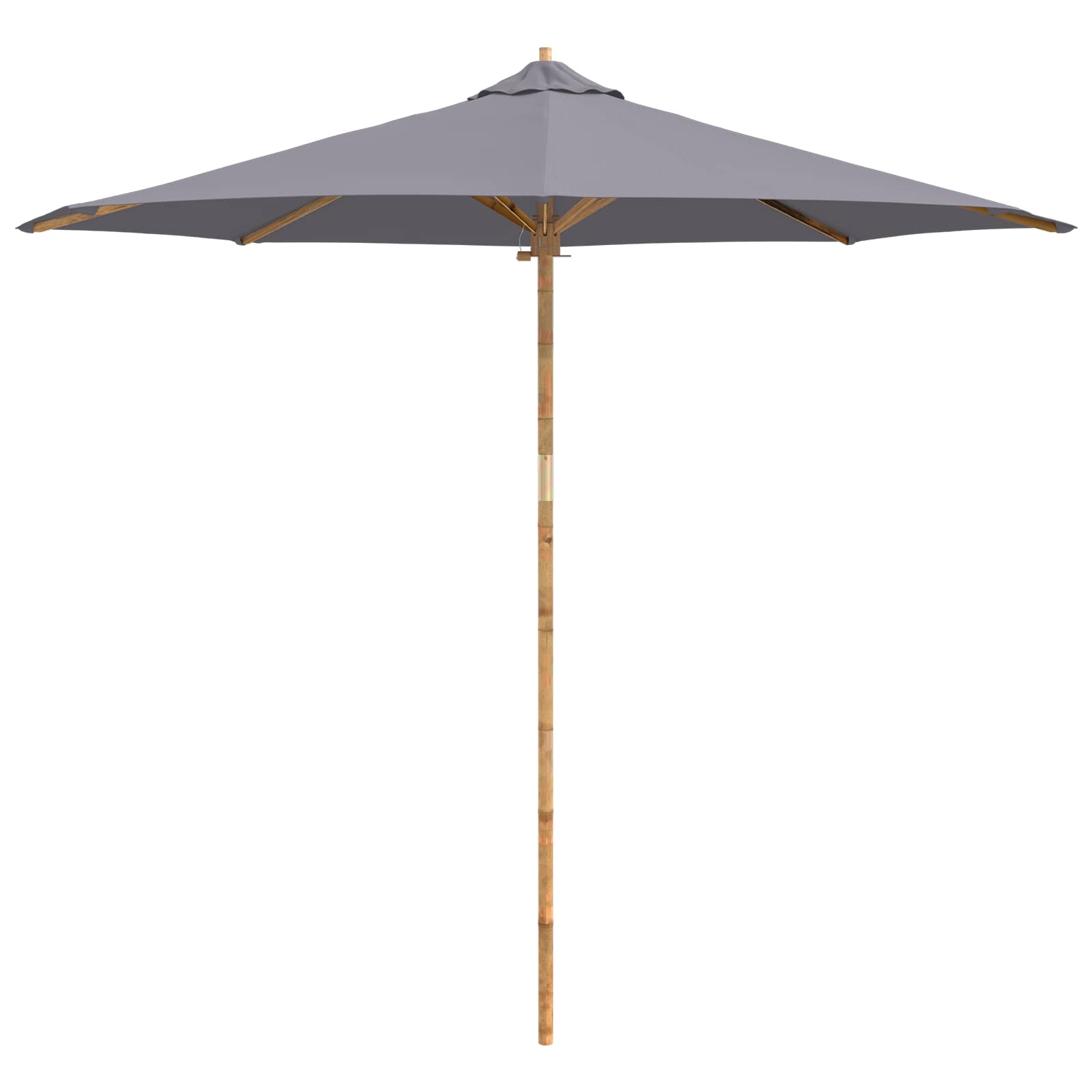 Ombrello da giardino Grigio scuro Ø 270 x 260 cm Bambù | homemem39