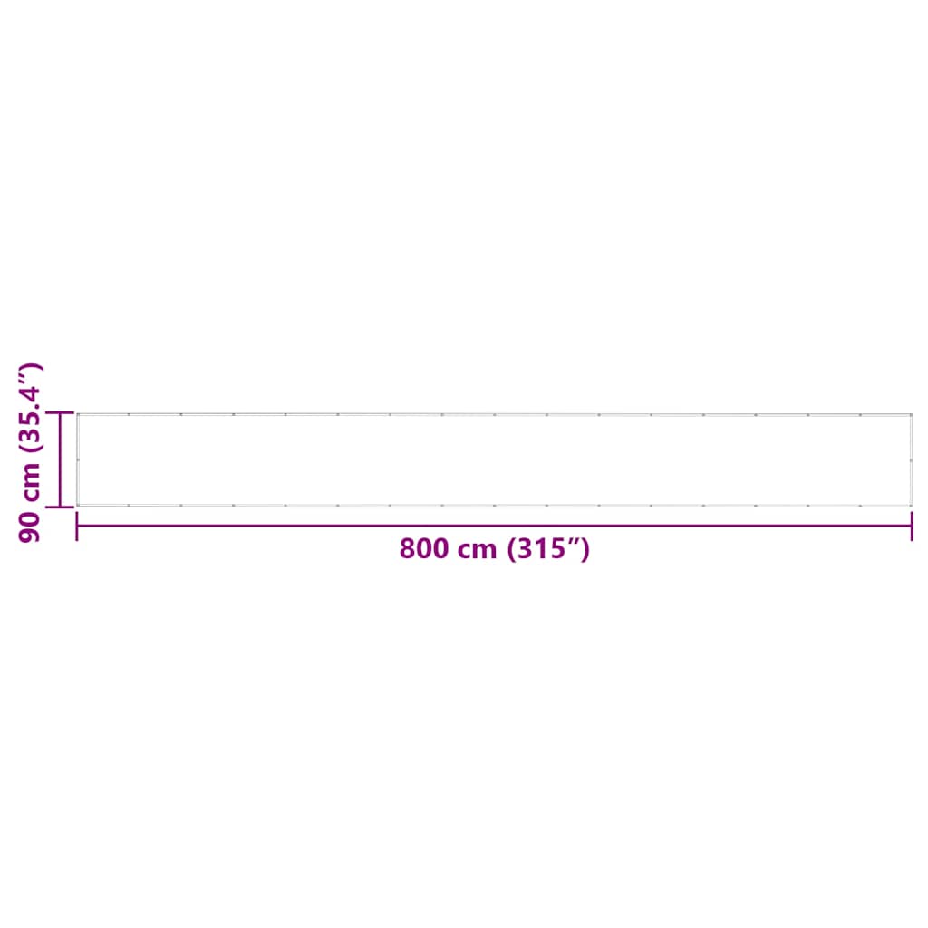 Paravento da Balcone Rosso 90x800 cm 100% Poliestere Oxford | homemem39