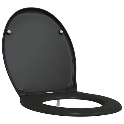 Sedile del WC con rilascio rapido Nero 44.8 x 37.3 x 4.2 cm