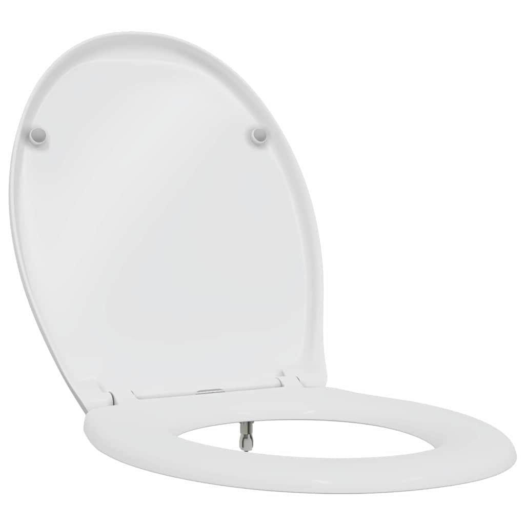 Sedile del WC con rilascio rapido Bianco 44.8 x 37.3 x 4.2 cm