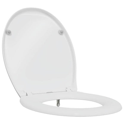 Sedile del WC con rilascio rapido Bianco 44.8 x 37.3 x 4.2 cm