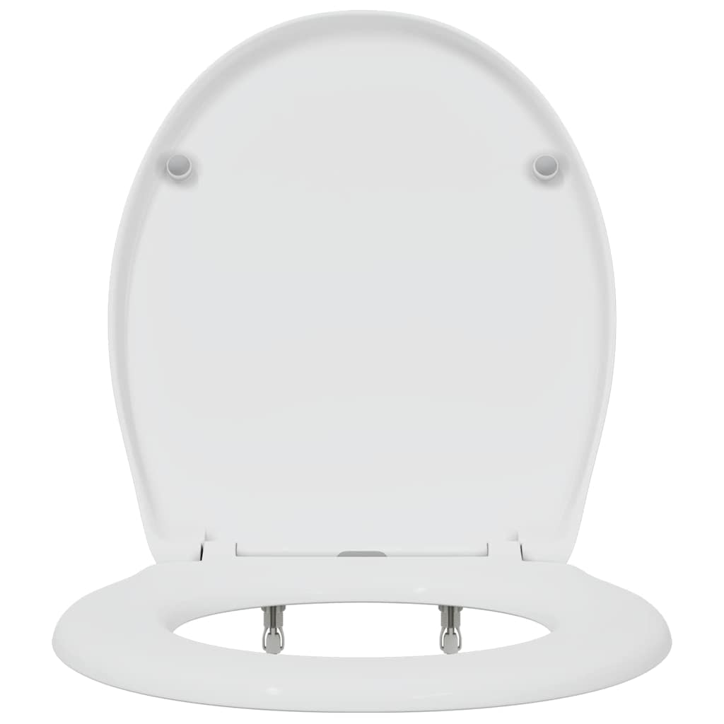 Sedile del WC con rilascio rapido Bianco 44.8 x 37.3 x 4.2 cm