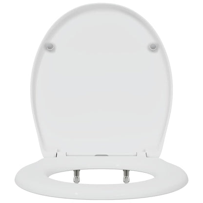 Sedile del WC con rilascio rapido Bianco 44.8 x 37.3 x 4.2 cm