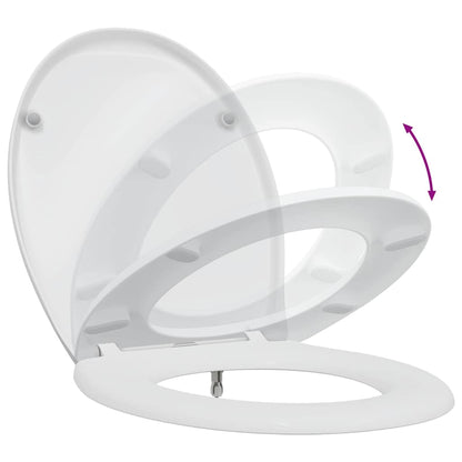 Sedile del WC con rilascio rapido Bianco 44.8 x 37.3 x 4.2 cm