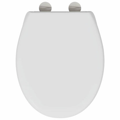 Sedile del WC con rilascio rapido Bianco 44.8 x 37.3 x 4.2 cm