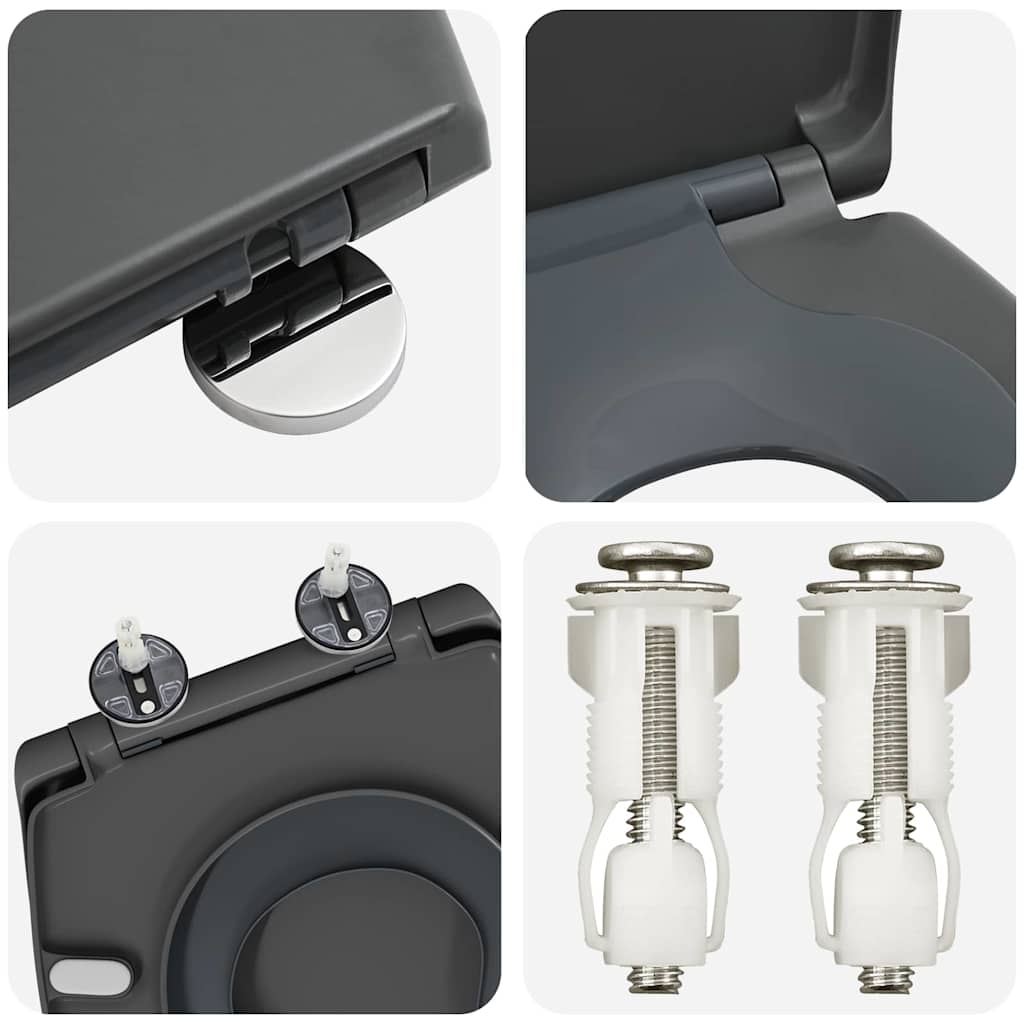 Sedile del WC con rilascio rapido Antracite