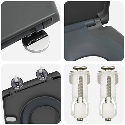 Sedile del WC con rilascio rapido Antracite