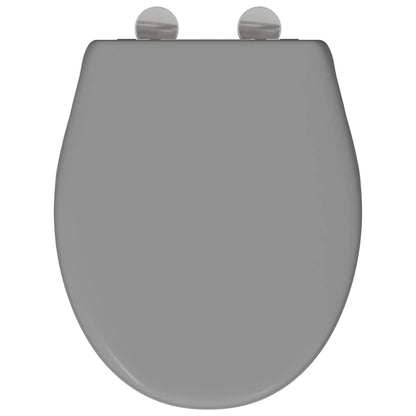Sedile del WC con rilascio rapido Grigio 44,5 x 37,3 x 4,3 cm
