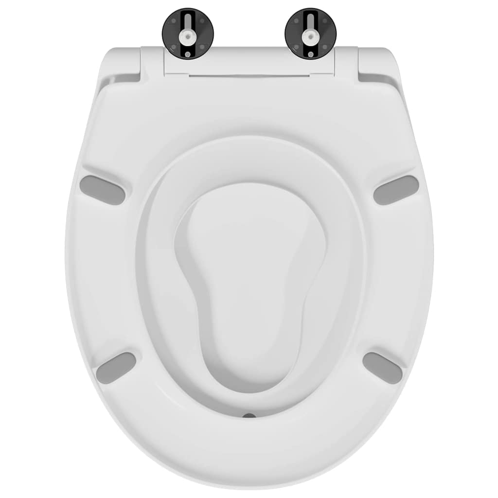 Sedile del WC con rilascio rapido Bianco 44,5 x 37,3 x 4,3 cm