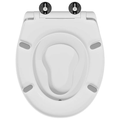 Sedile del WC con rilascio rapido Bianco 44,5 x 37,3 x 4,3 cm