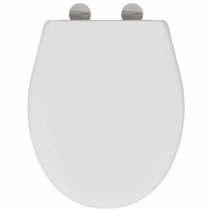 Sedile del WC con rilascio rapido Bianco 44,5 x 37,3 x 4,3 cm