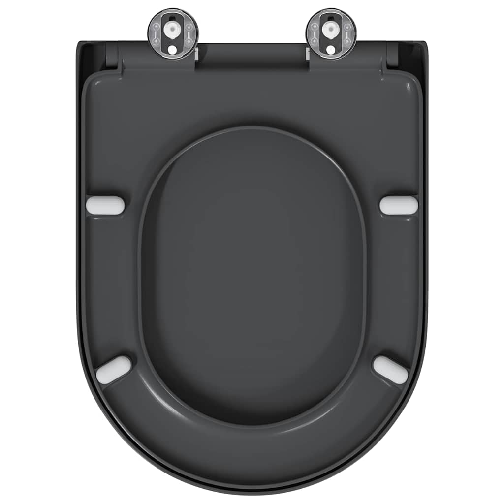 Sedile del WC con rilascio rapido Antracite 46.2 x 36 x 4.3 cm