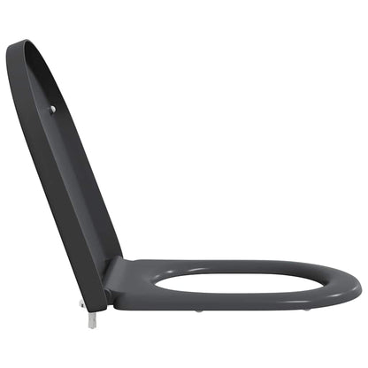 Sedile del WC con rilascio rapido Antracite 46.2 x 36 x 4.3 cm