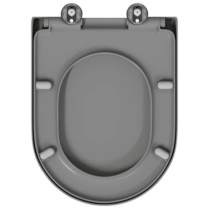 Sedile del WC con rilascio rapido Grigio 46.2 x 36 x 4.3 cm