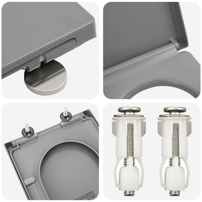 Sedile del WC Grigio 49 x 36 x 4 cm Duroplast