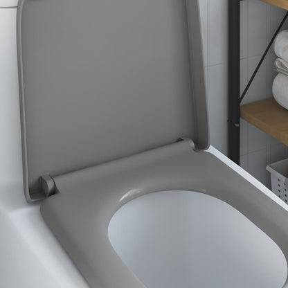 Sedile del WC con rilascio rapido Grigio 46.2 x 36 x 4.3 cm