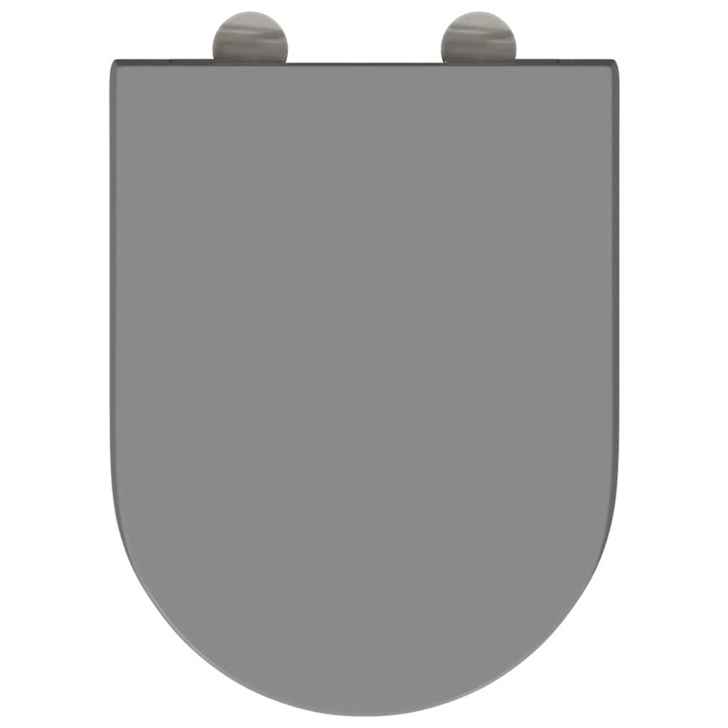 Sedile del WC con rilascio rapido Grigio 46.2 x 36 x 4.3 cm