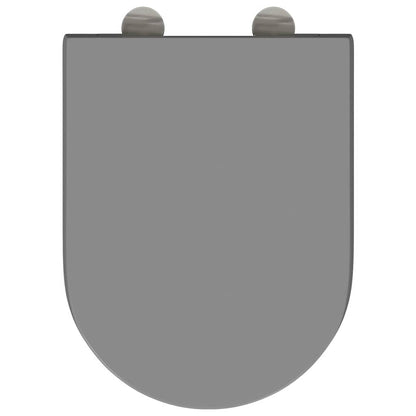 Sedile del WC con rilascio rapido Grigio 46.2 x 36 x 4.3 cm