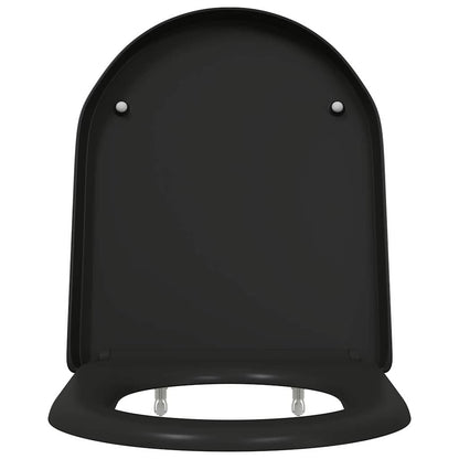 Sedile del WC con rilascio rapido Nero 46.2 x 36 x 4.3 cm