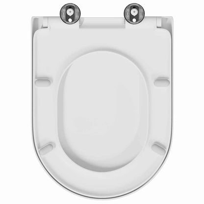 Sedile del WC con rilascio rapido Bianco 46.2 x 36 x 4.3 cm