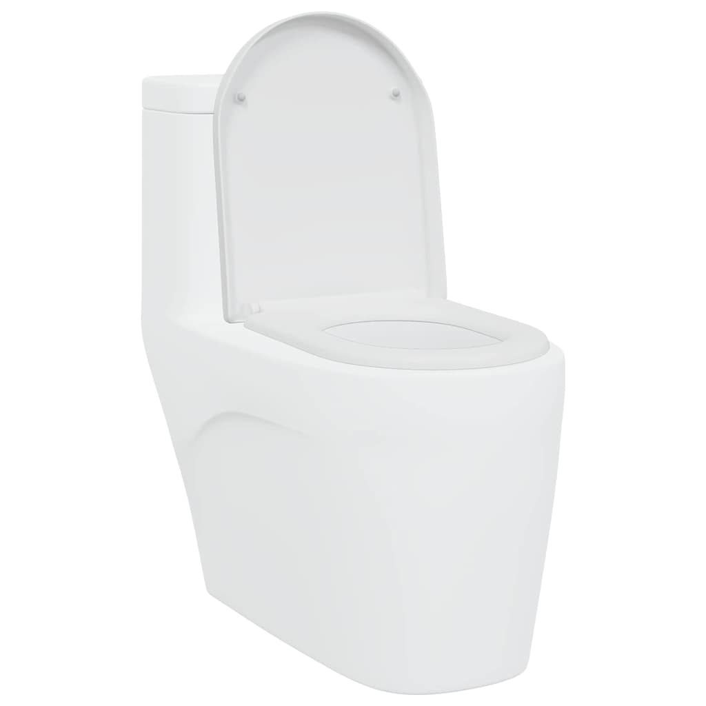 Sedile del WC con rilascio rapido Bianco 46.2 x 36 x 4.3 cm