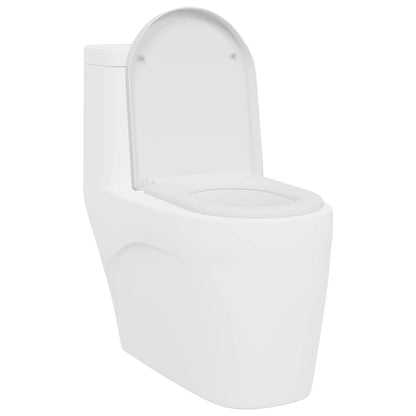 Sedile del WC con rilascio rapido Bianco 46.2 x 36 x 4.3 cm