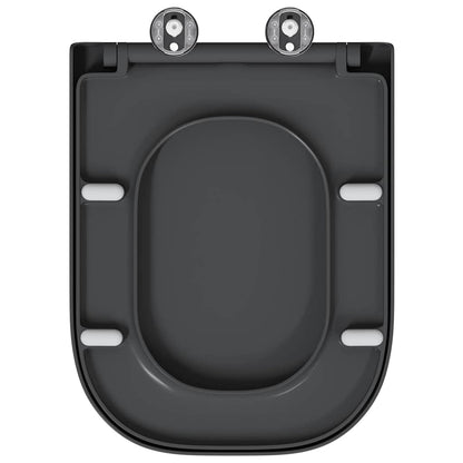 Sedile del WC con rilascio rapido Antracite 44.5 x 35 x 3.6 cm