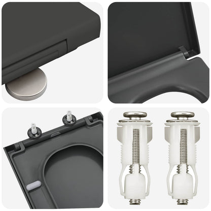 Sedile del WC Antracite 47,5 x 35 x 3,6 cm Duroplast