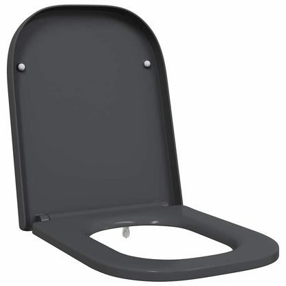 Sedile del WC con rilascio rapido Antracite 44.5 x 35 x 3.6 cm